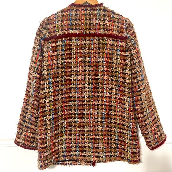 Anthropologie x Ett Twa • berwyn tweed jacket red sz S - Picture 9 of 14